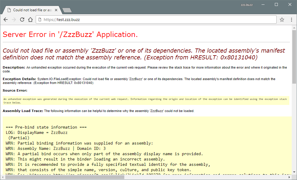 Assembly load trace