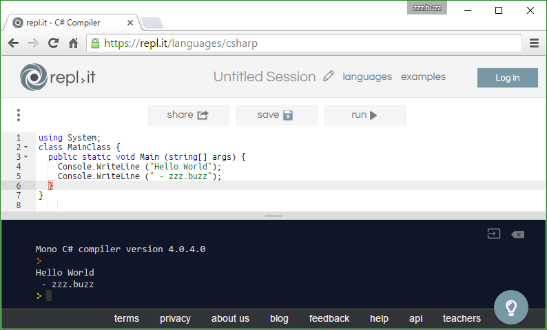 repl.it - C# Compiler